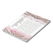 Bloc-note Baby shower rose/Brown Mot de recherche Jeu 40 Pag (Tourné)