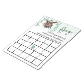 Bloc-note Baby shower Vache de ferme Eucalyptus (Incliné)