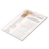 Bloc-note Baby shower Vache Highland Pink Word scramble Jeu (Incliné)