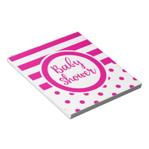 Bloc-note Baby Shower vintage Rose
