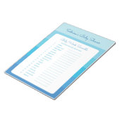 Bloc-note Baby shower Word Scramble Blue Stripes (Incliné)