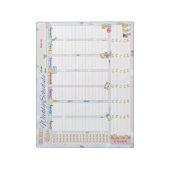 Bloc-note Baby Weekly Planificateur Pastel Blue Theme (Tourné)