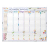 Bloc-note Baby Weekly Planificateur Pastel Blue Theme (Devant)