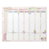 Bloc-note Baby Weekly Planificateur Pastel Light Rose (Devant)