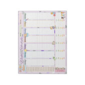 Bloc-note Baby Weekly Planificateur Pastel Purple Thème (Tourné)