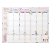 Bloc-note Baby Weekly Planificateur Pastel Purple Thème (Devant)