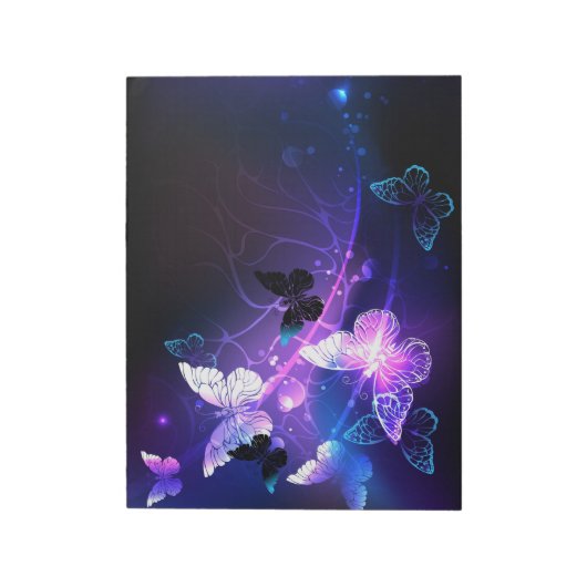 Bloc-note Background with Night Butterflies (Tourné)