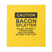 Bloc-note Bacon de mise en garde (Devant)