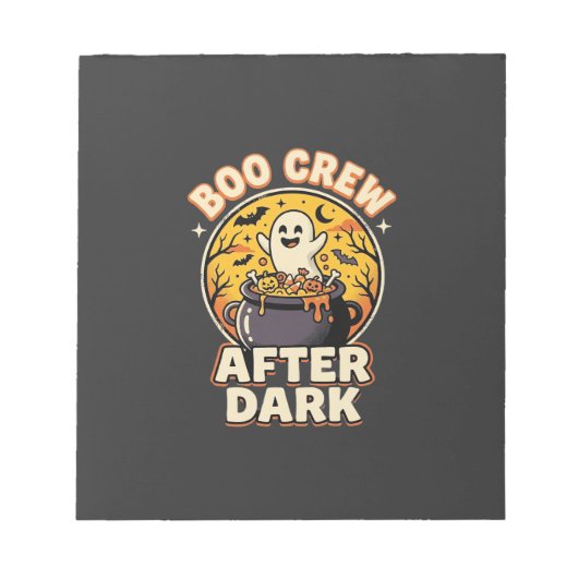 Bloc-note Badge de l'équipe de Halloween Boo (Devant)