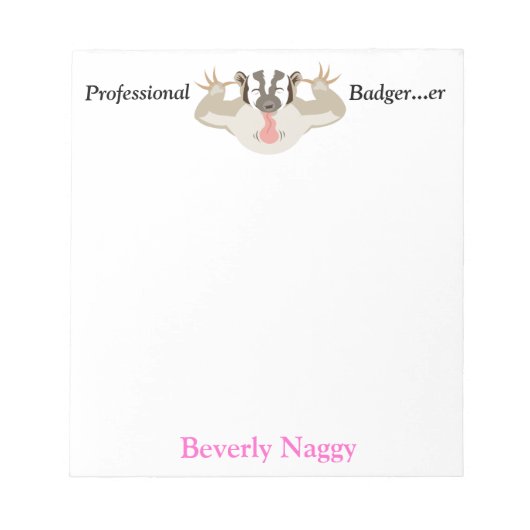 Bloc-note Badgering Badger_Professional Badger...personnel (Devant)