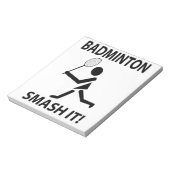 Bloc-note Badminton Smash It Sports Player Entraîneur Badmin (Tourné)