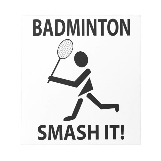 Bloc-note Badminton Smash It Sports Player Entraîneur Badmin (Devant)
