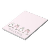 Bloc-note Bague de Champagne en verre Diamond Rose Mariage (Tourné)