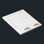 Bloc-note Baguettes de fromage Mozzarella fondues frites<br><div class="desc">Le design du bloc-notes Checklist présente des illustrations originales d'une paire de bâtonnets de fromage mozzarella et de fromage mozzarella crémeux, avec DES CHOSES À FAIRE AUJOURD'HUI dans une police amusante. De nombreux autres blocs-notes illustrés sont également disponibles dans cette boutique. Cette conception est également disponible sur d'autres produits. Ne...</div>