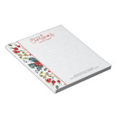 Bloc-note Baies rouges de Noël et feuillage vert d'hiver (Incliné)