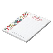 Bloc-note Baies rouges de Noël et feuillage vert d'hiver (Tourné)