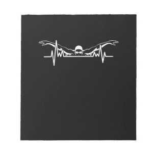 Bloc-note Baignade Heartbeat Équipe Baignade Femmes Filles