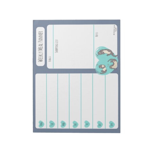 Bloc-note Baignade River Otter Ordinateur portable hebdomada (Tourné)