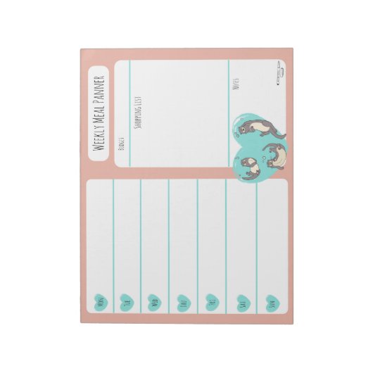 Bloc-note Baignade River Otter Ordinateur portable hebdomada (Tourné)