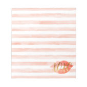 Bloc-note Baiser d'aquarelle Blush Pink Gold XOXO (Devant)