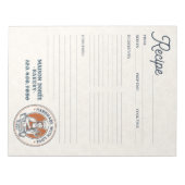 Bloc-note Bakery Pastry Chef Baking Recipe Page Cookbook (Devant)