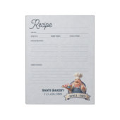 Bloc-note Bakery Pastry Chef Baking Recipe Page Cookbook (Tourné)