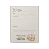 Bloc-note Bakery Pastry Chef Baking Recipe Page Cookbook (Tourné)