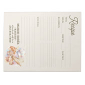 Bloc-note Bakery Pastry Chef Baking Recipe Page Cookbook (Devant)