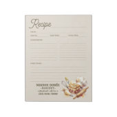 Bloc-note Bakery Pastry Chef Baking Recipe Page Cookbook (Tourné)