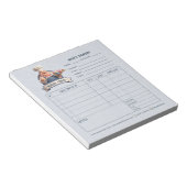 Bloc-note Bakery Pastry Chef Invoice Sale Order Form Receipt (Incliné)