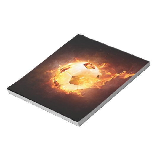 Bloc-note Bal de football en feu (Tourné)