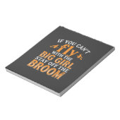 Bloc-note Balai de grande fille Citation de sorcière d'Hallo (Tourné)