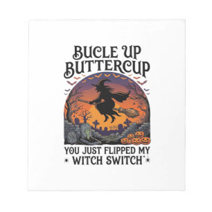 Bloc-note Balai de Halloween Sorcière Buttercup Switch Bucle