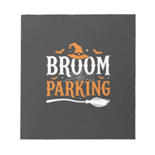 Bloc-note Balai d'Halloween Parking Chapeau de Sorcière Grap