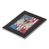 Bloc-note Bald Eagle Merica 4 juillet (Tourné)