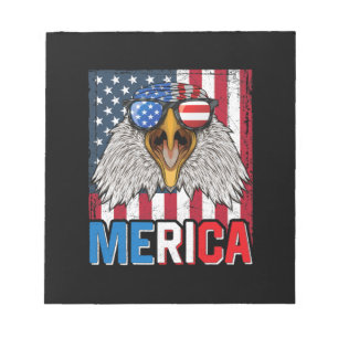 Bloc-note Bald Eagle Merica 4 juillet