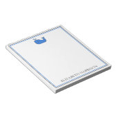 Bloc-note Baleine bleue chic personnalisée (Incliné)