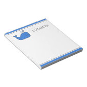 Bloc-note Baleine bleue preppy personnalisée (Incliné)