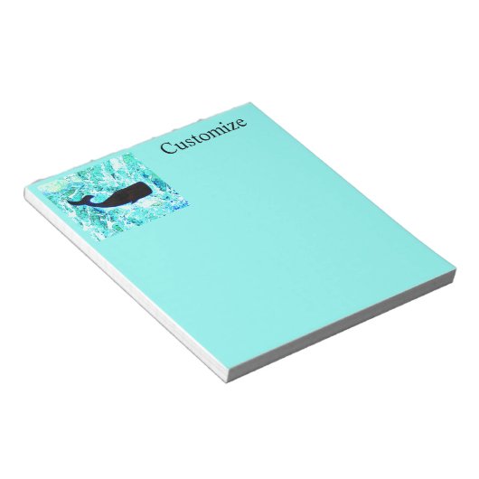 Bloc-note Baleines noires bleu Thunder_Cove (Incliné)