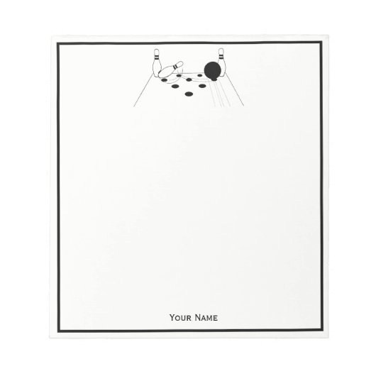 Bloc-note Balle de bowling de sport et poupées (Devant)