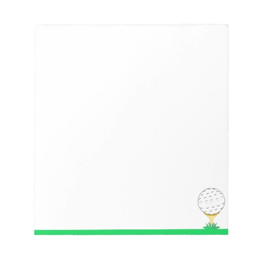 Bloc-note Balle de Golf Personnalisation Simple (Devant)