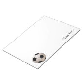 Bloc-note Balle de soccer blanche et noire (Incliné)