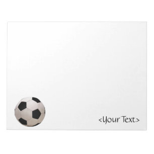 Bloc-note Balle de soccer blanche et noire