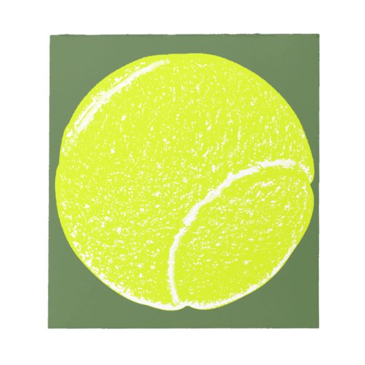 Bloc-note balle de tennis jaune (Devant)