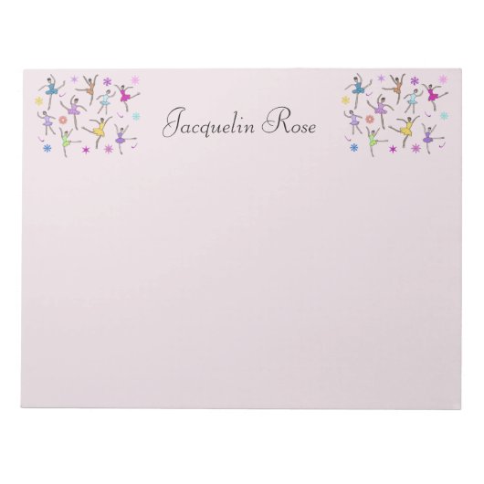 Bloc-note Ballerina Dance Notepads personnalisés (Devant)