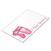 Bloc-note Ballet rose Pointe Chaussures Danse Enseignant Bal (Incliné)