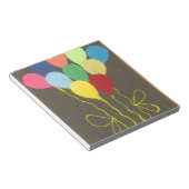 Bloc-note Ballons d'anniversaire colorés Design graphique (Incliné)