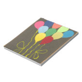 Bloc-note Ballons d'anniversaire colorés Design graphique (Tourné)