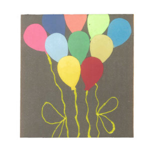 Bloc-note Ballons d'anniversaire colorés Design graphique