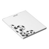 Bloc-note ballons de football accent nom personnalisé (Incliné)